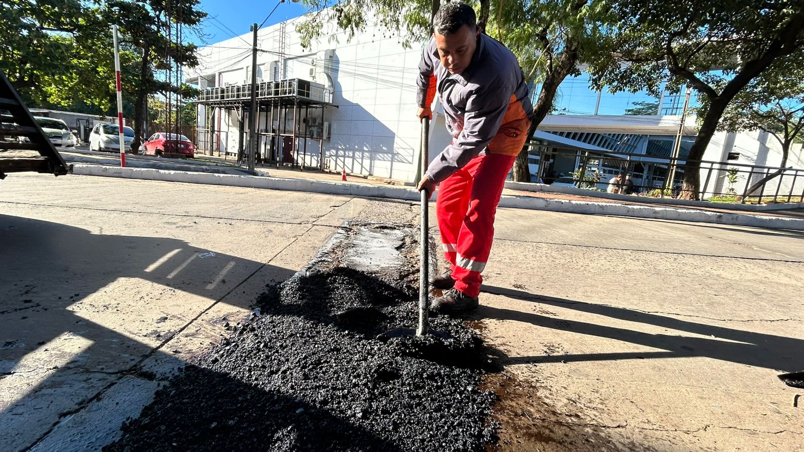 Trabajos en el circuito vial interno